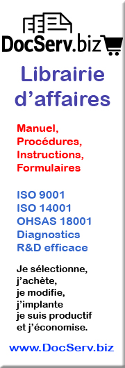 Librairie d'affaire pour le mon francophone: manuels qualité, procédures, instructions, formulaires